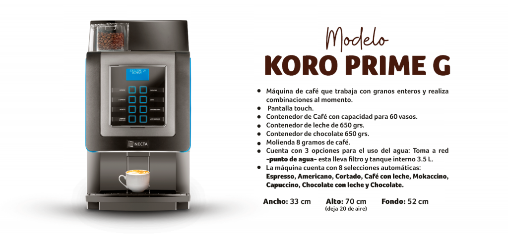 Necta KORO Prime Máquina de Café Automática en Grano